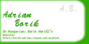 adrian borik business card